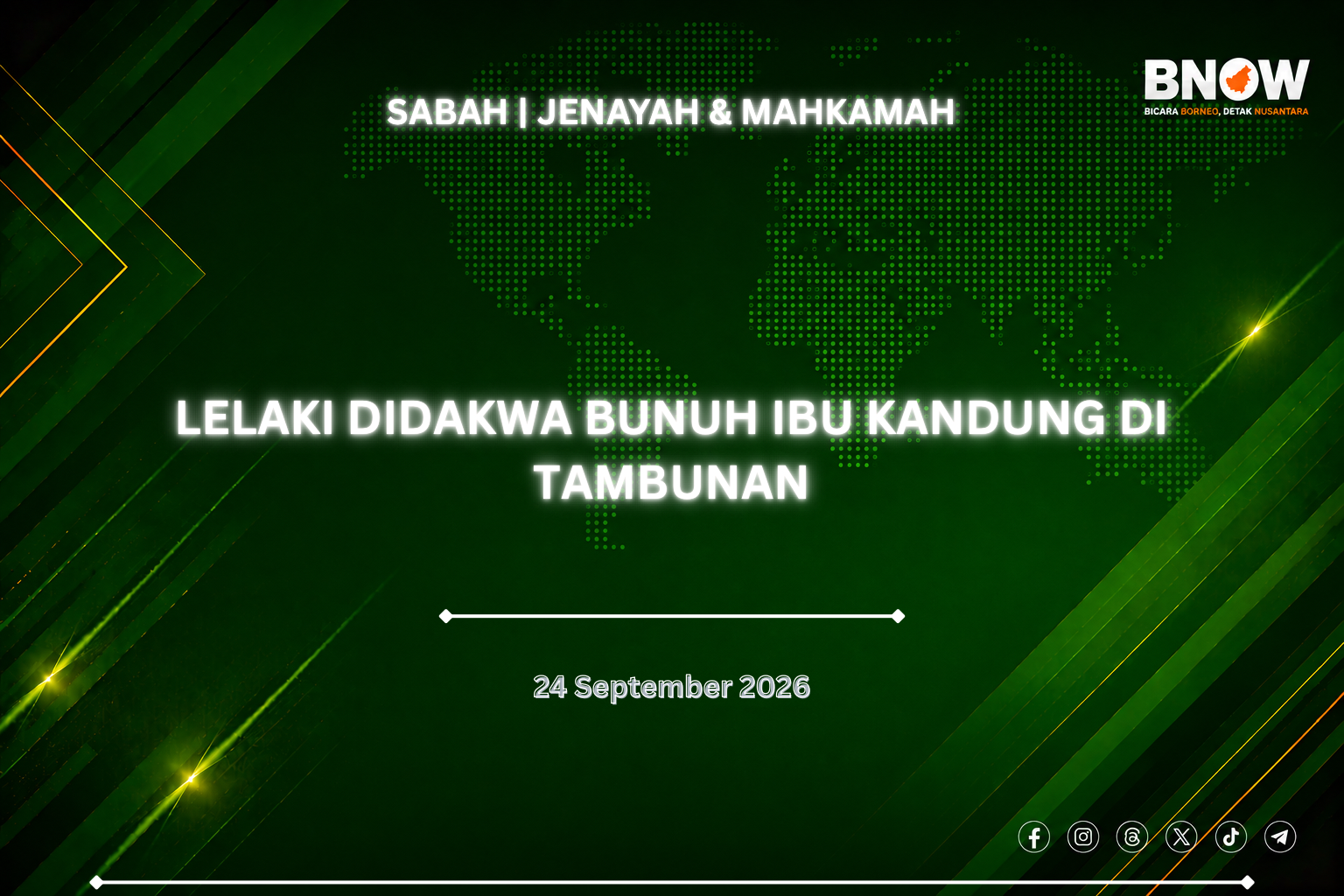LELAKI DIDAKWA BUNUH IBU KANDUNG DI TAMBUNAN