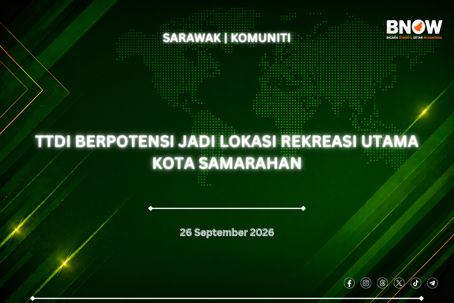 TTDI BERPOTENSI JADI LOKASI REKREASI UTAMA KOTA SAMARAHAN