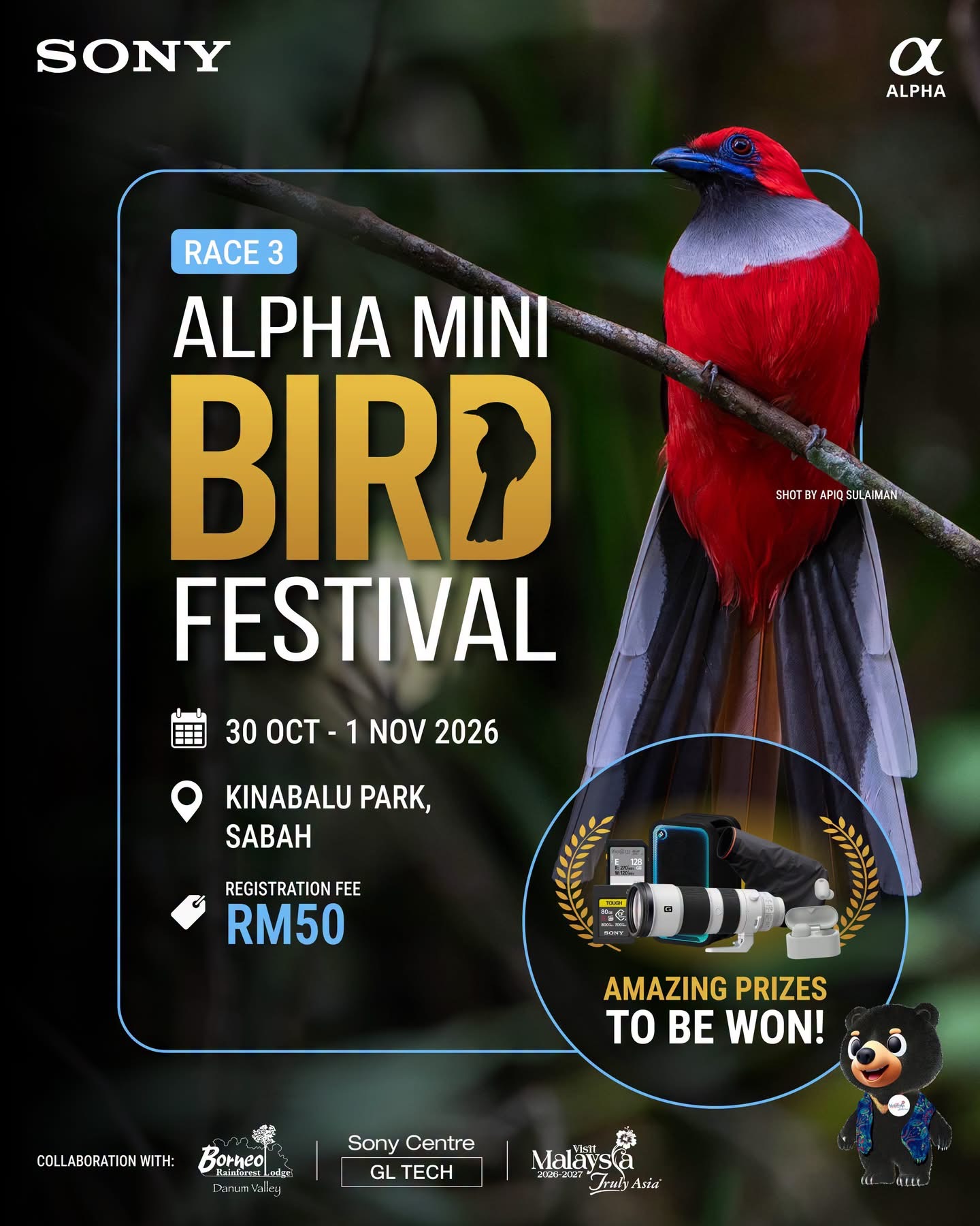 SONY BAWA ALPHA MINI BIRD FESTIVAL KE KINABALU PARK