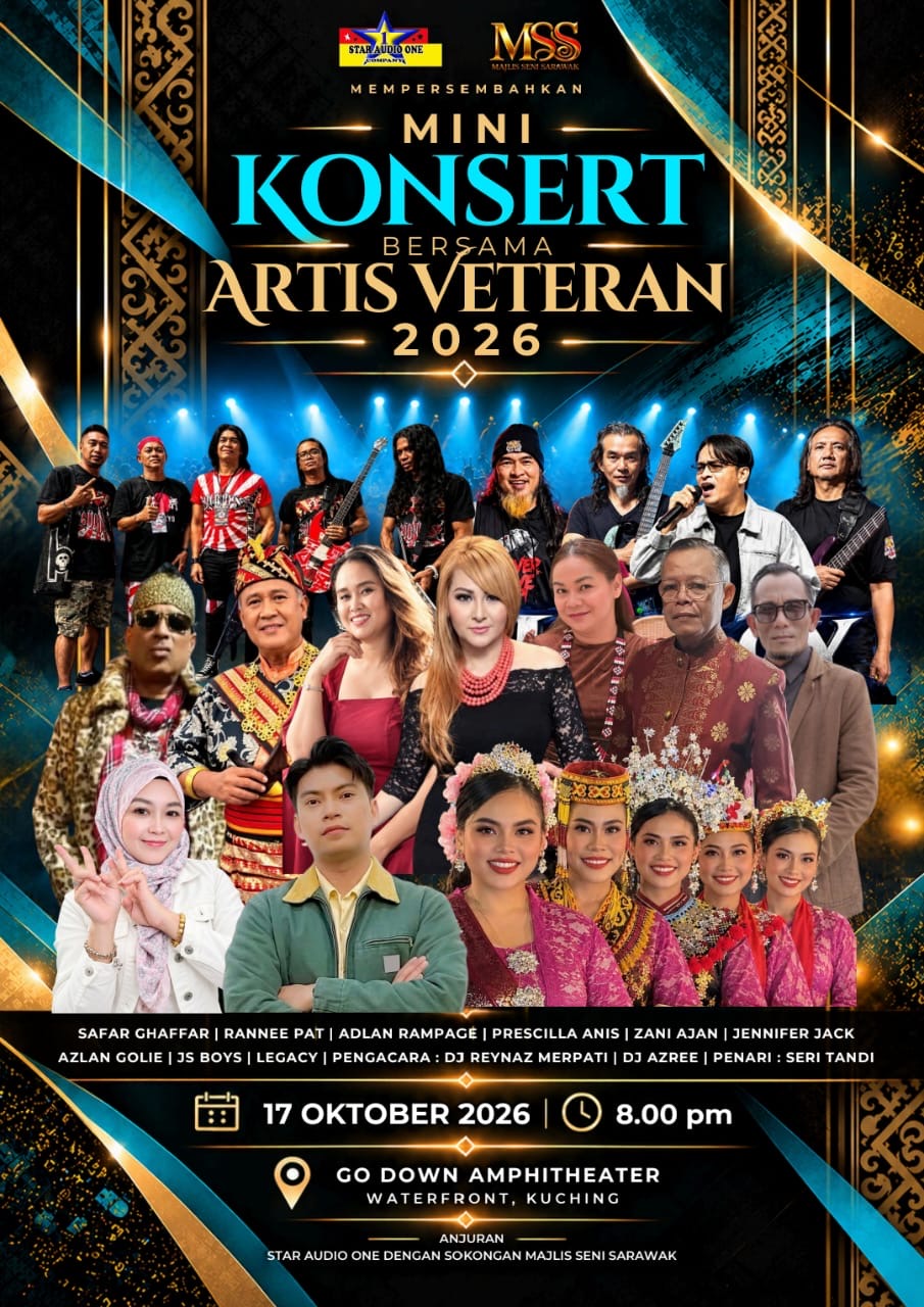 MINI KONSERT ARTIS VETERAN BAKAL MERIAHKAN WATERFRONT KUCHING