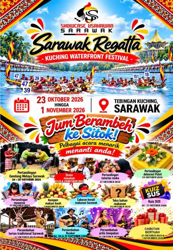 SHOWCASE USAHAWAN SARAWAK (SUS 2026) TARIK TUMPUAN DI KUCHING WATERFRONT SEMPENA REGATTA 2026
