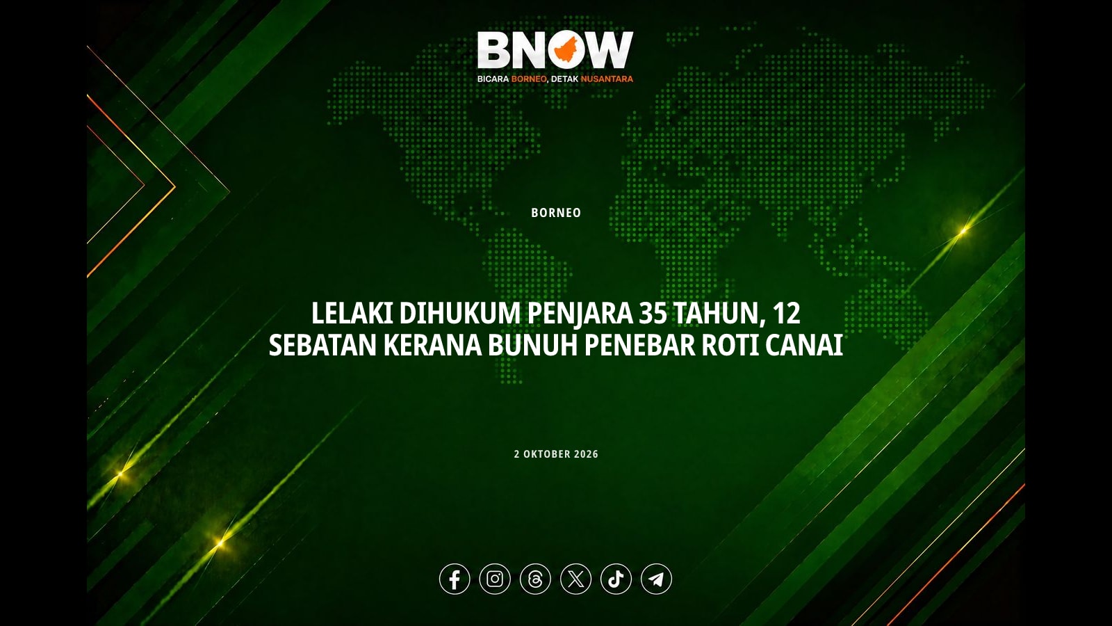 LELAKI DIHUKUM PENJARA 35 TAHUN, 12 SEBATAN KERANA BUNUH PENEBAR ROTI CANAI