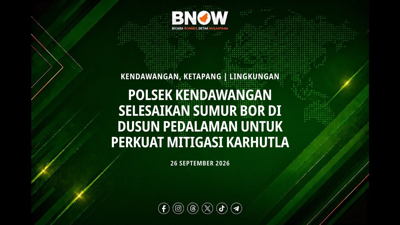 Polsek Kendawangan Selesaikan Sumur Bor di Dusun Pedalaman untuk Perkuat Mitigasi Karhutla