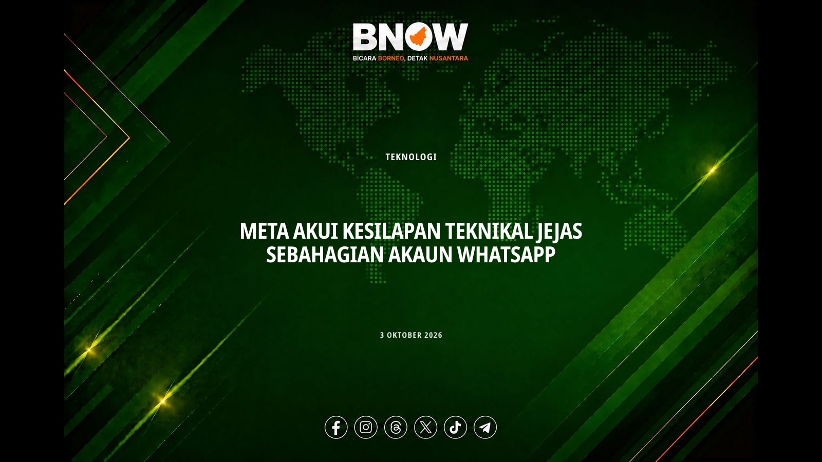 META AKUI KESILAPAN TEKNIKAL JEJAS SEBAHAGIAN AKAUN WHATSAPP